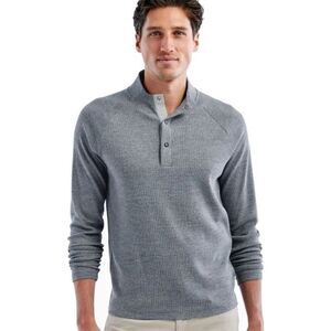 Johnnie-O Mens Whaling Henley Golf Shirt Sz XL Twilight Stretch